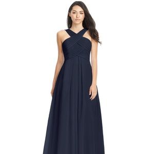 Azazie navy bridesmaid dress